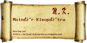 Molnár Kleopátra névjegykártya